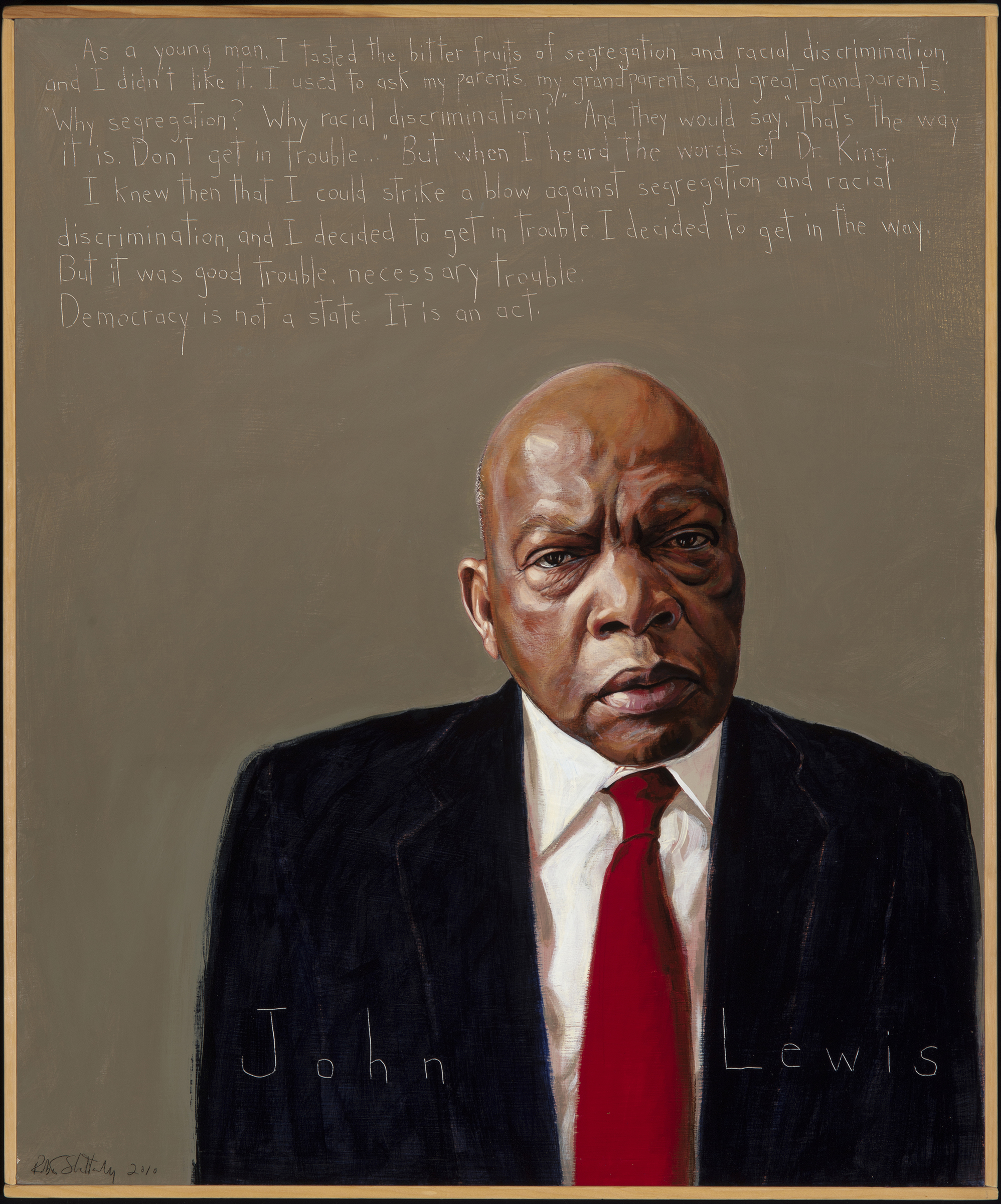 John Lewis, 2010. Portrait by Robert Shetterly. Courtesy of Americans Who Tell the Truth, www.americanswhotellthetruth.org.