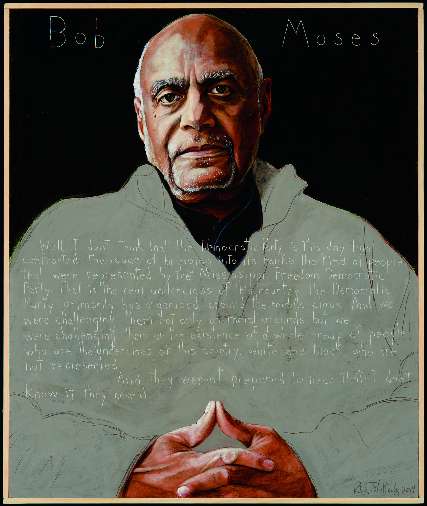 Bob Moses, 2014. Portrait by Robert Shetterly. Courtesy of Americans Who Tell the Truth, www.americans who tell the truth.org.