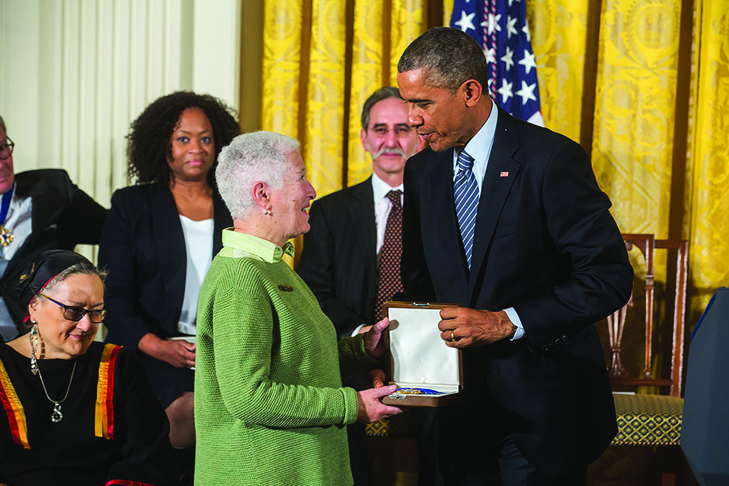 Presidential Medal of Freedom Awarded to Michael Schwerner, November 24, 2014. President Barack Obama presents the Presidential Medal of Freedom posthumously to civil rights activists James Chaney, Andrew Goodman and Michael Schwerner during a ceremony in the East Room of the White House. The awards were accepted by relatives of the civil rights activists. Official White House Photo By Chuck Kennedy.